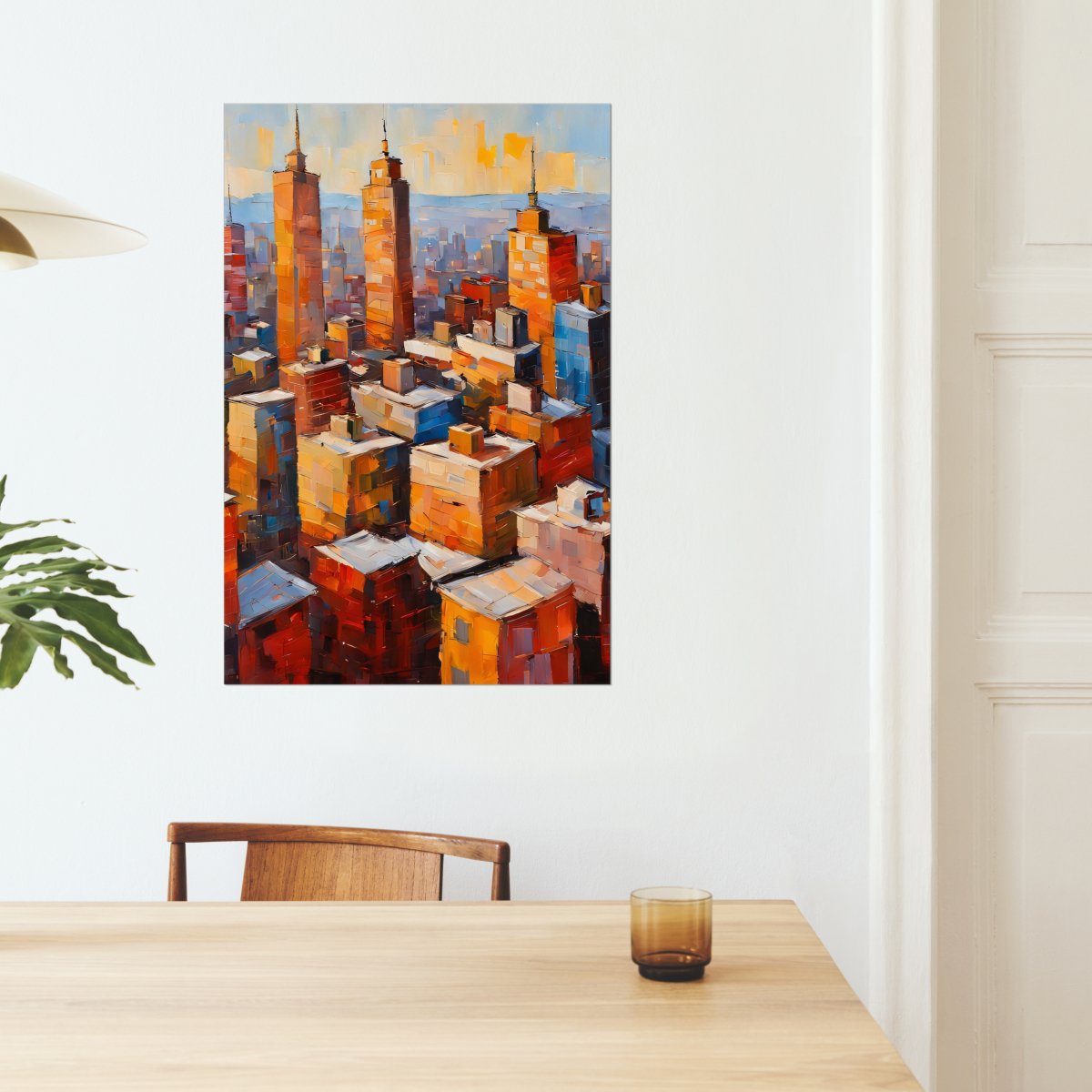 Aerial cityscape view - Art print - Poster - Ever colorful