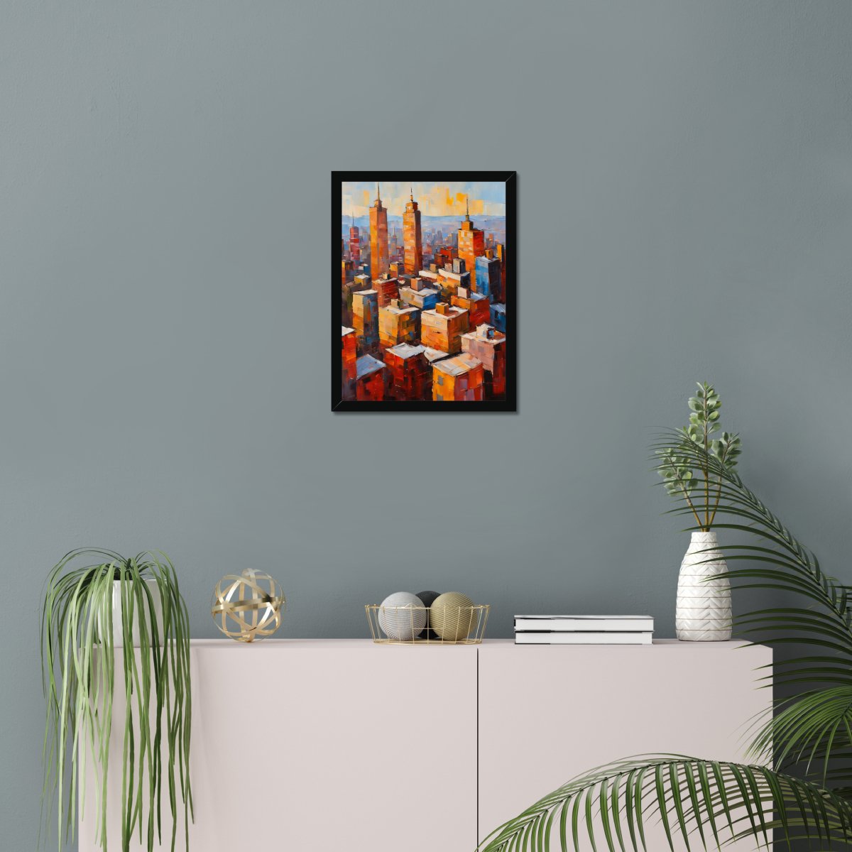 Aerial cityscape view - Art print - Poster - Ever colorful