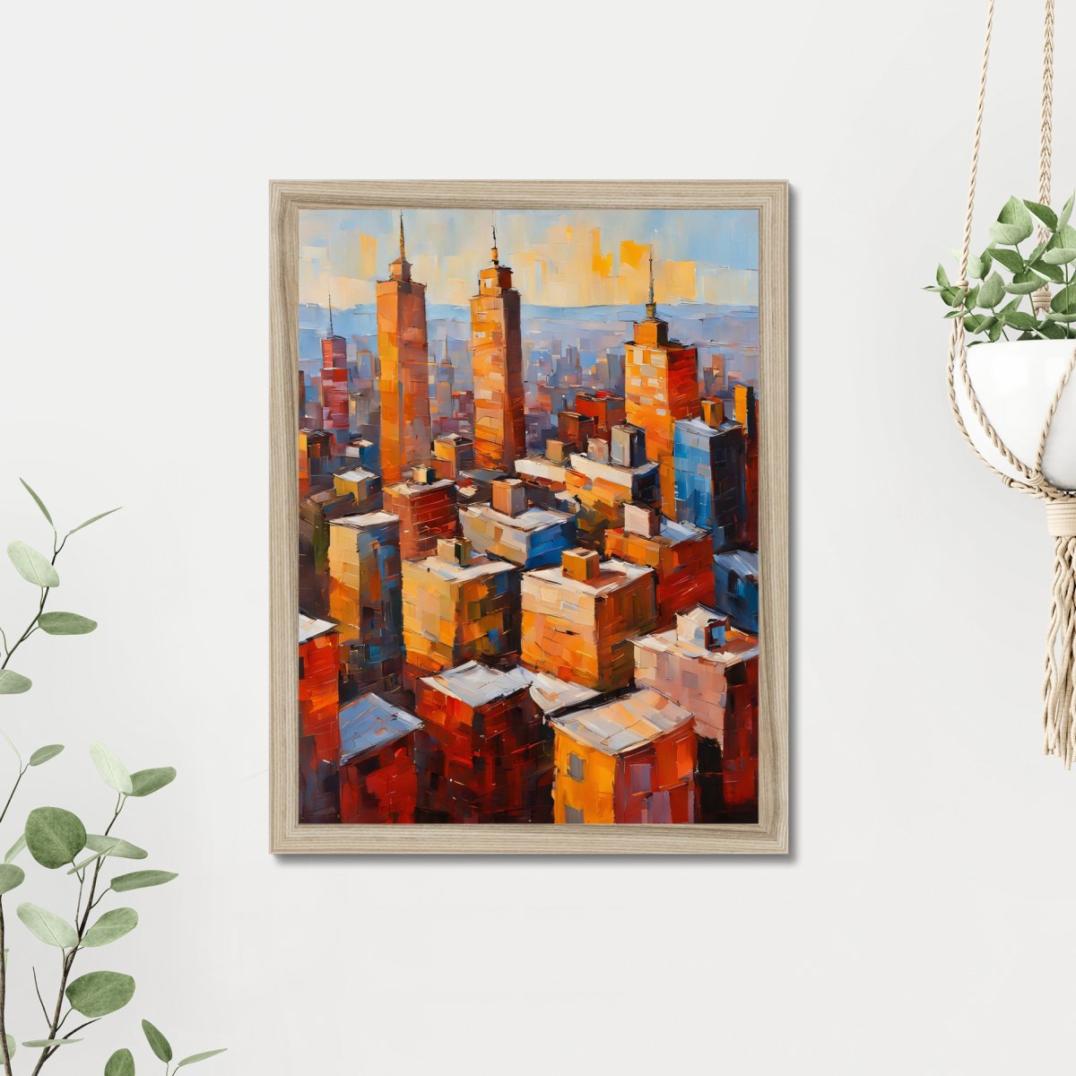 Aerial cityscape view - Art print - Poster - Ever colorful