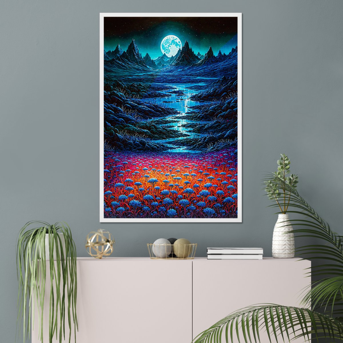 Alien night - Art print - Poster - Ever colorful