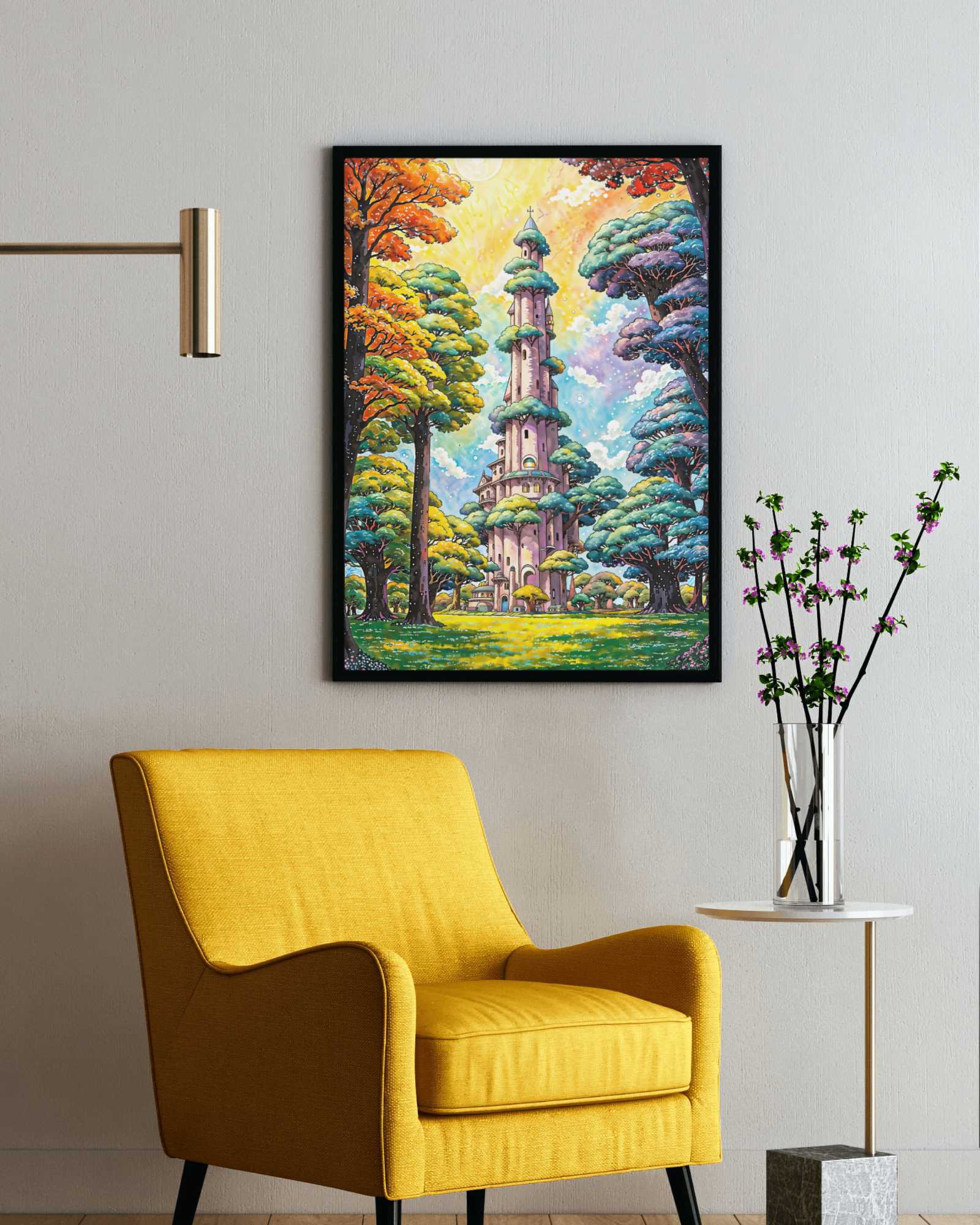 Autumn wizard's tower - Poster - Ever colorful