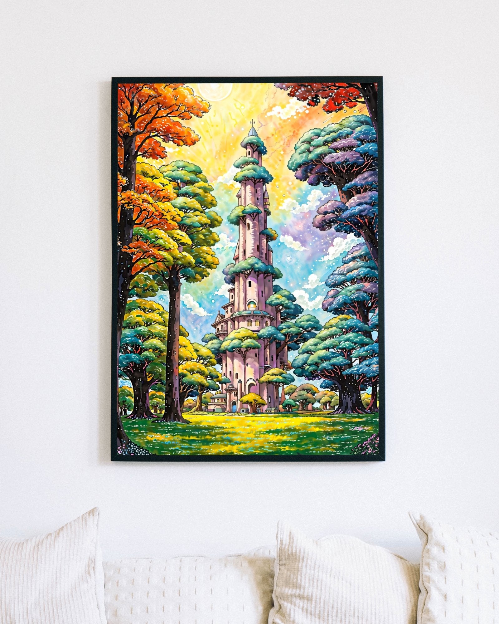 Autumn wizard's tower - Poster - Ever colorful