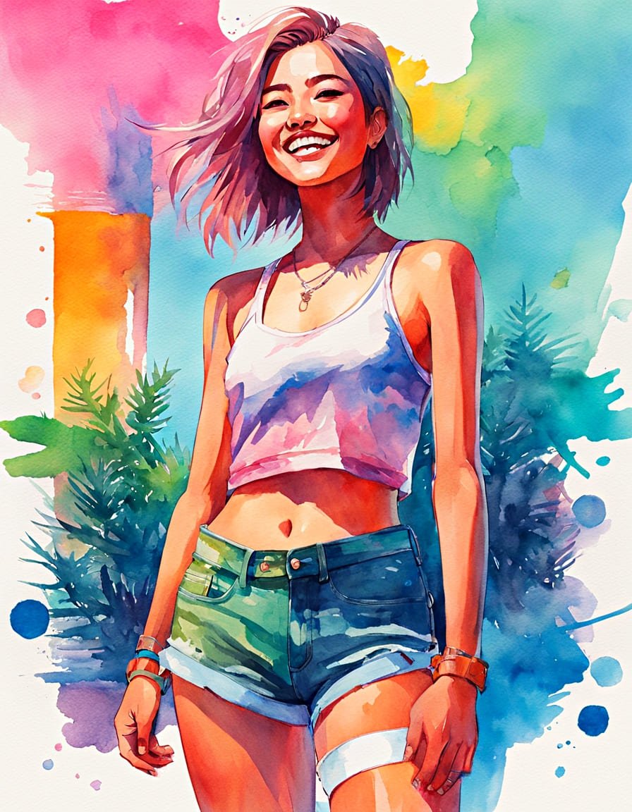 Beaming beauty - Poster - Ever colorful