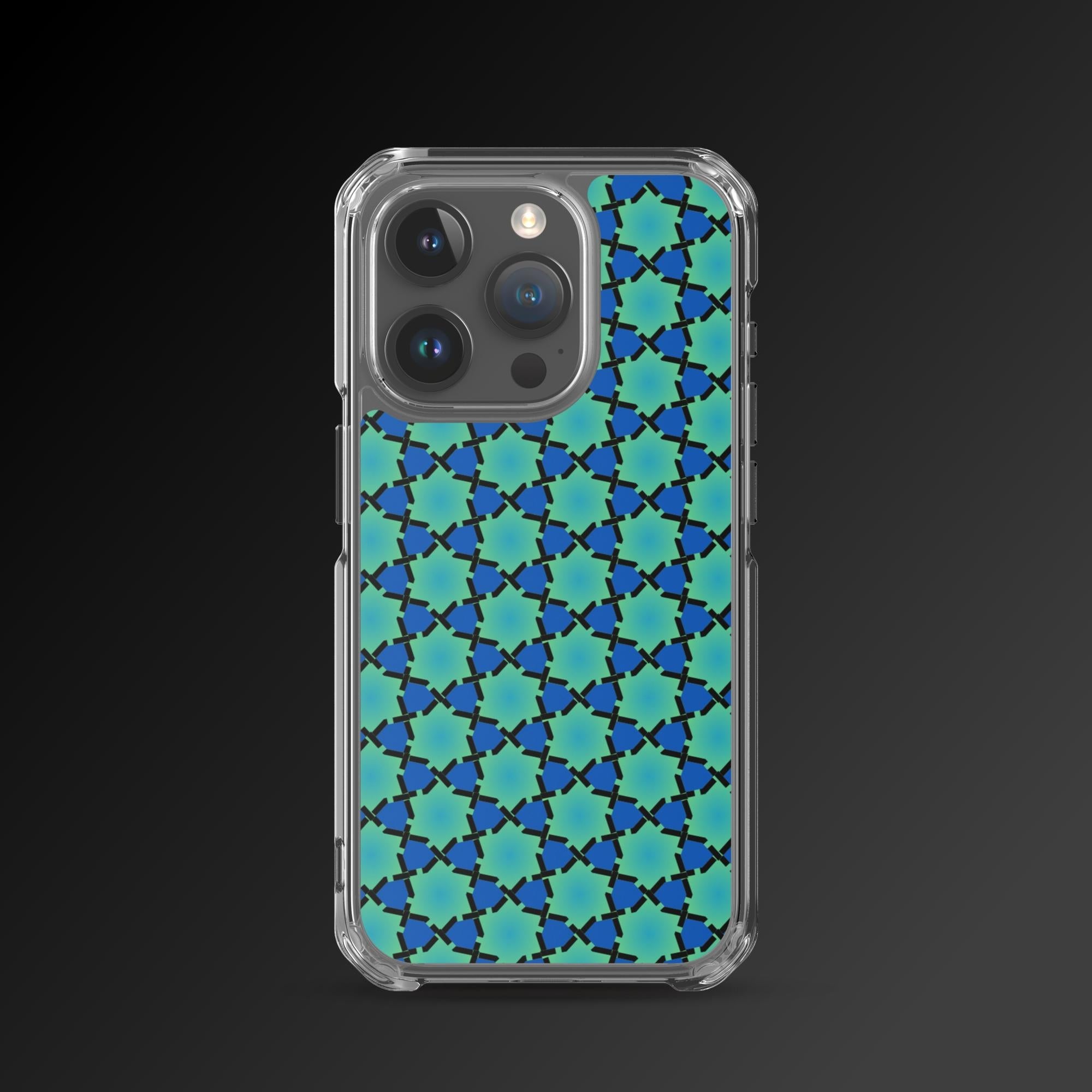 "Blue flakes pattern" clear iphone case - Clear iphone case - Ever colorful