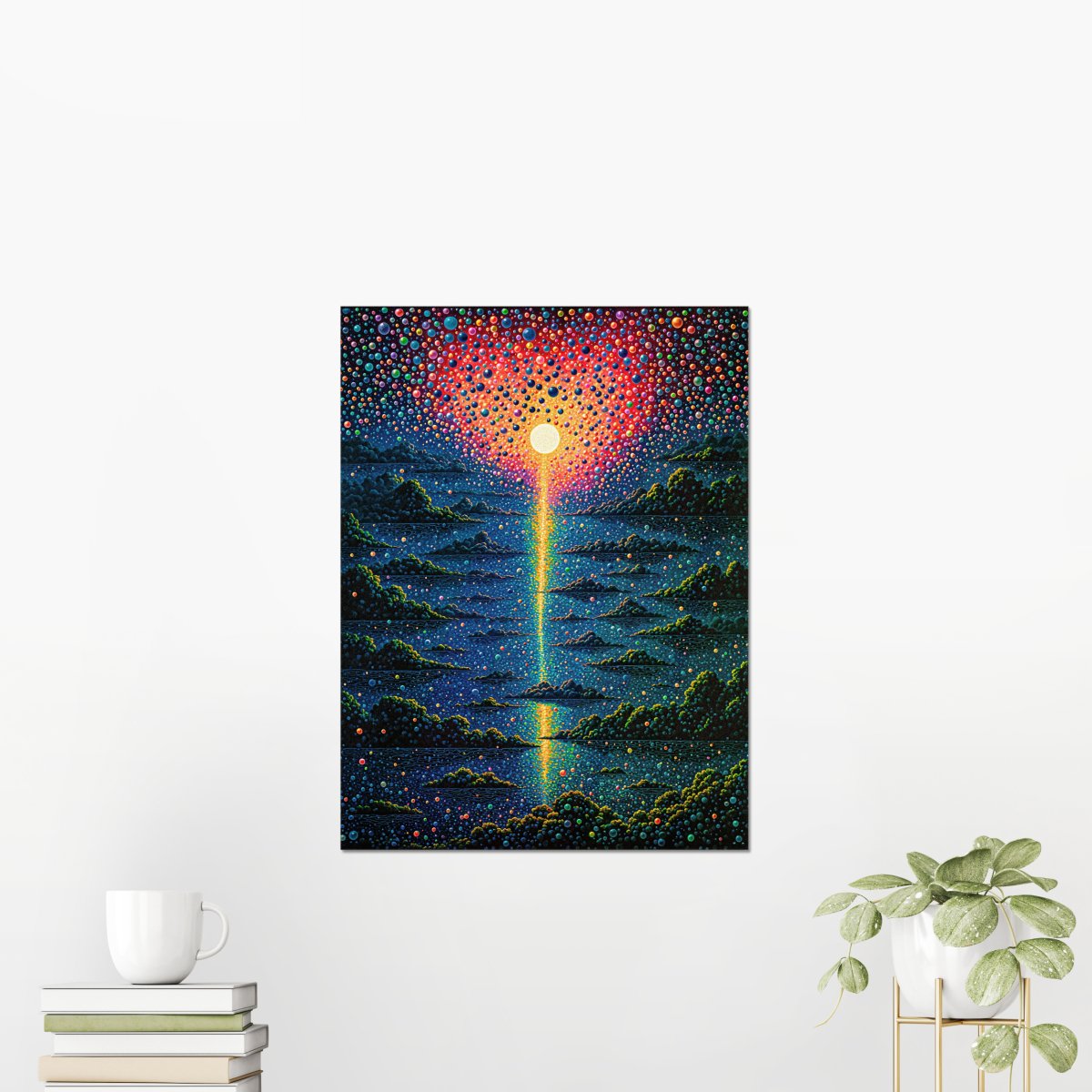 Bubbly sunset - Art print - Poster - Ever colorful