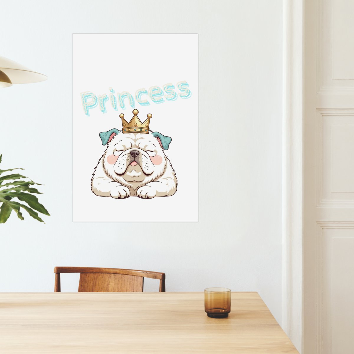 Bulldog princess - Art print - Poster - Ever colorful