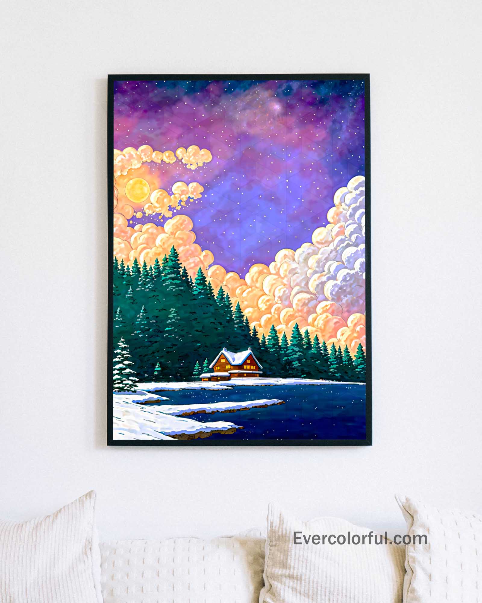 Chilly cabin - Poster - Ever colorful
