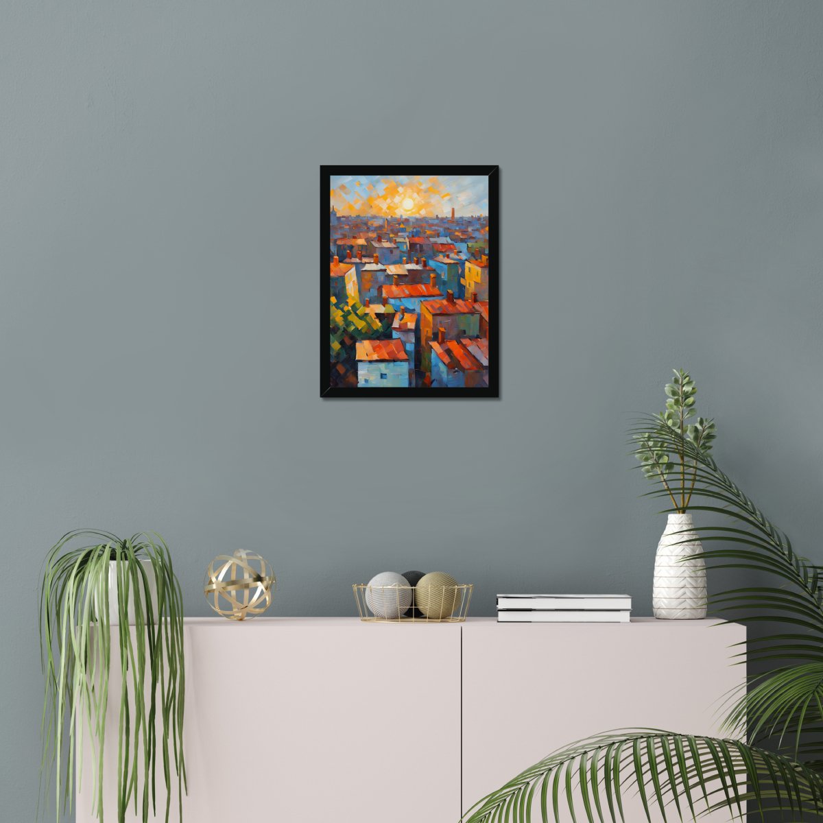 Cozy town life - Art print - Poster - Ever colorful