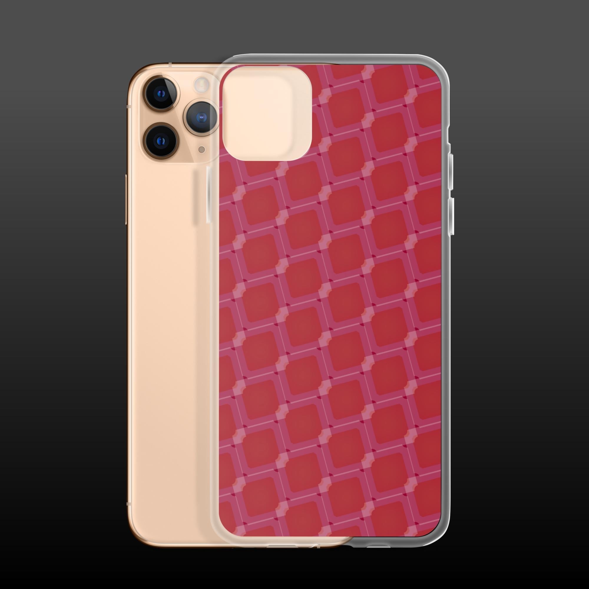 "Crimson diamonds pattern" clear iphone case - Clear iphone case - Ever colorful
