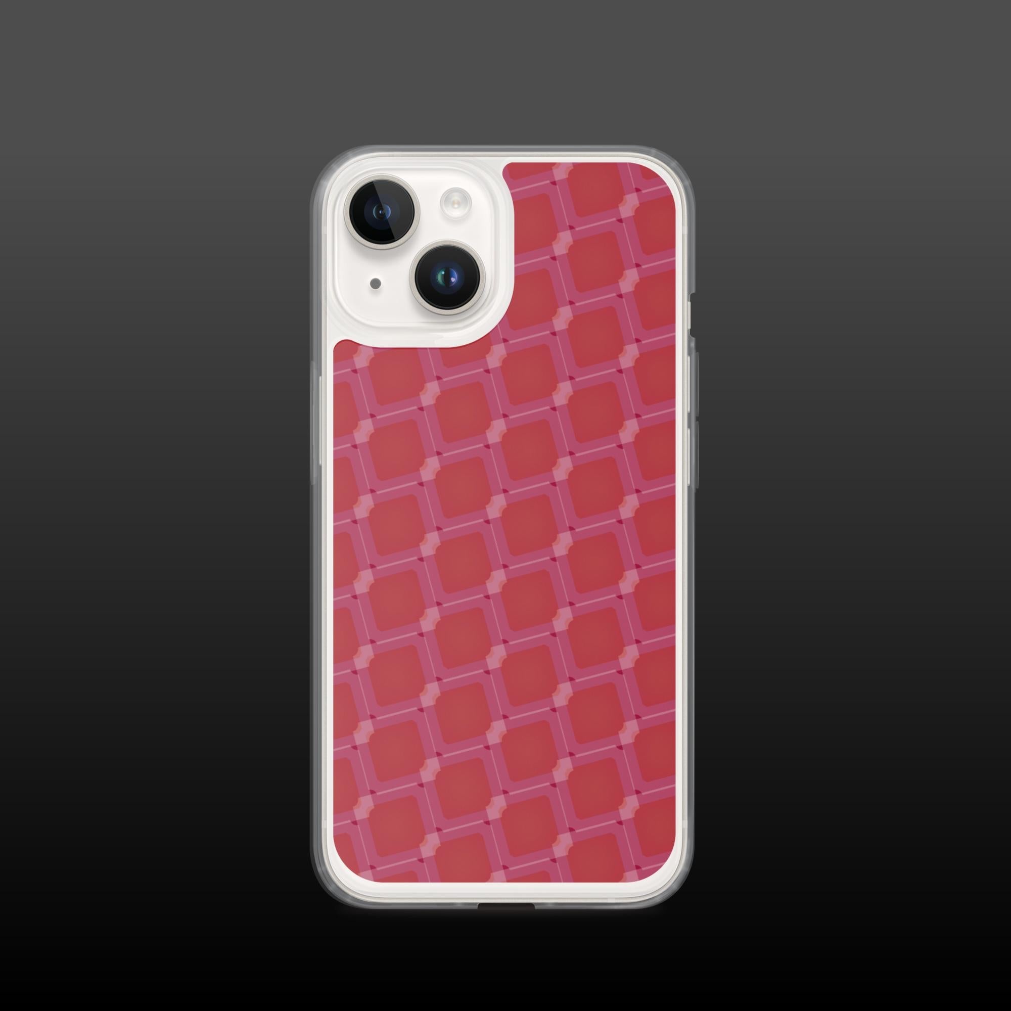 "Crimson diamonds pattern" clear iphone case - Clear iphone case - Ever colorful