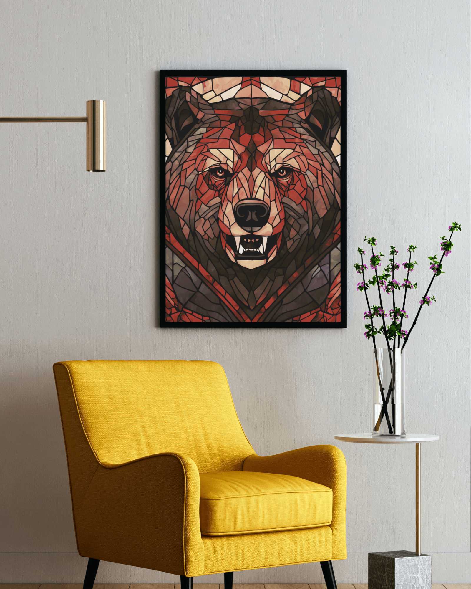 Crimson grizzly - Poster - Ever colorful