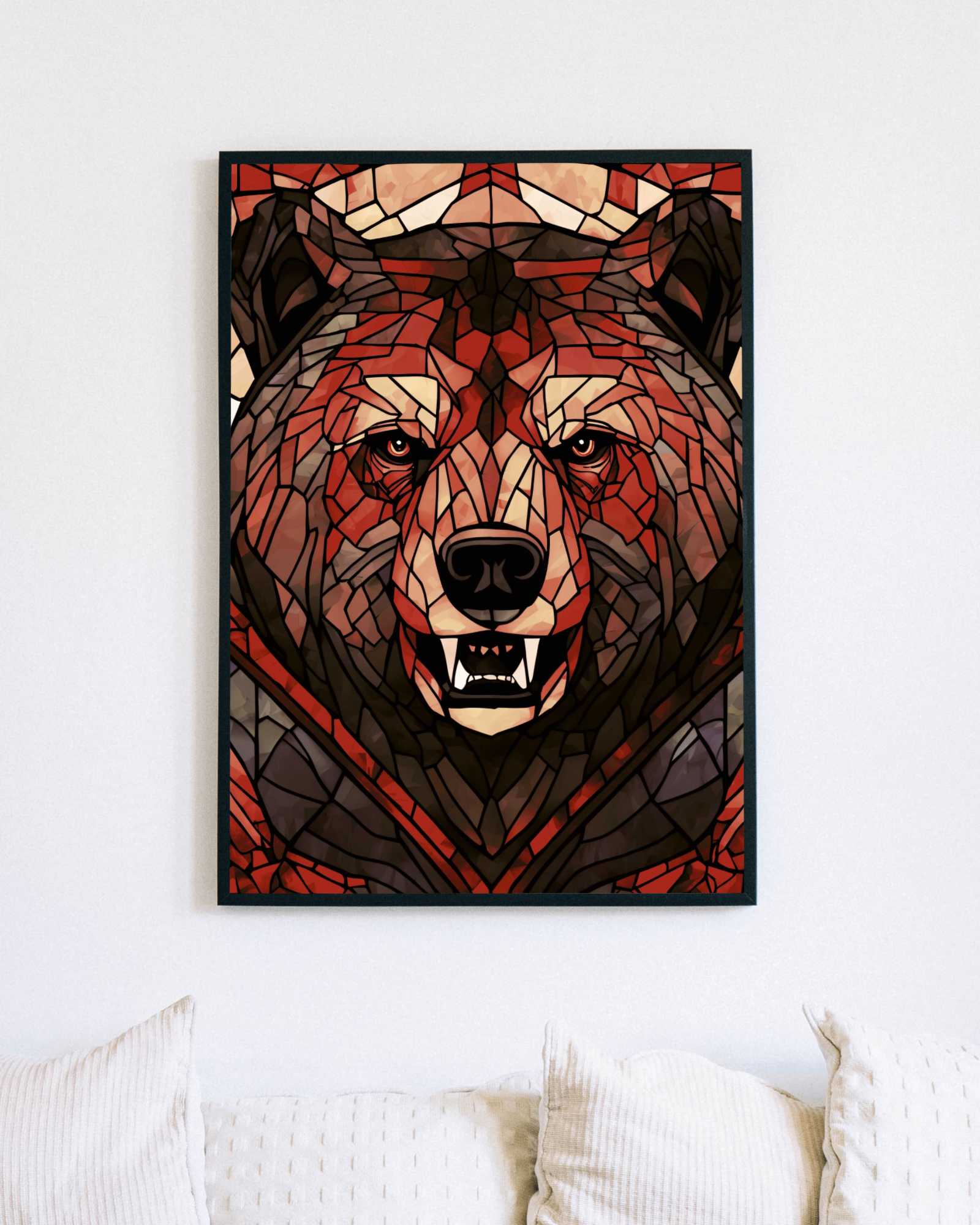 Crimson grizzly - Poster - Ever colorful
