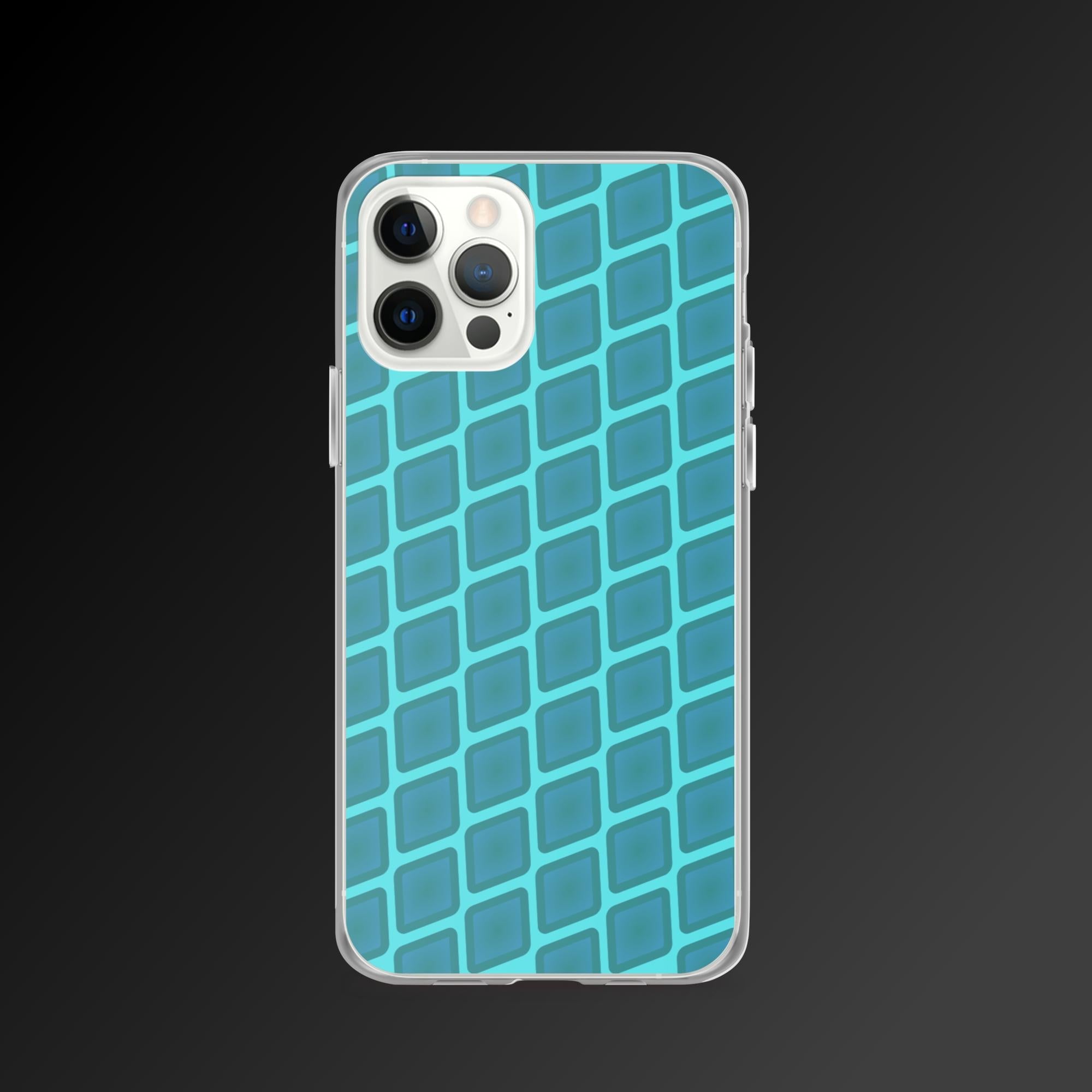 "Cyan diamonds pattern" clear iphone case - Clear iphone case - Ever colorful