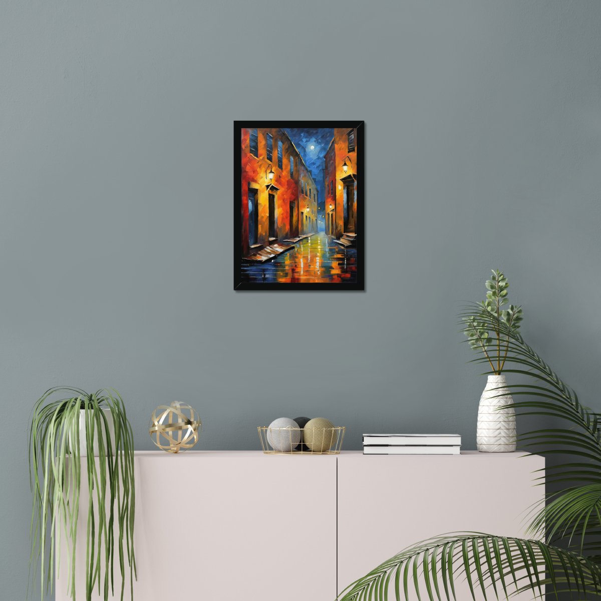 Desolate night alley - Art print - Poster - Ever colorful
