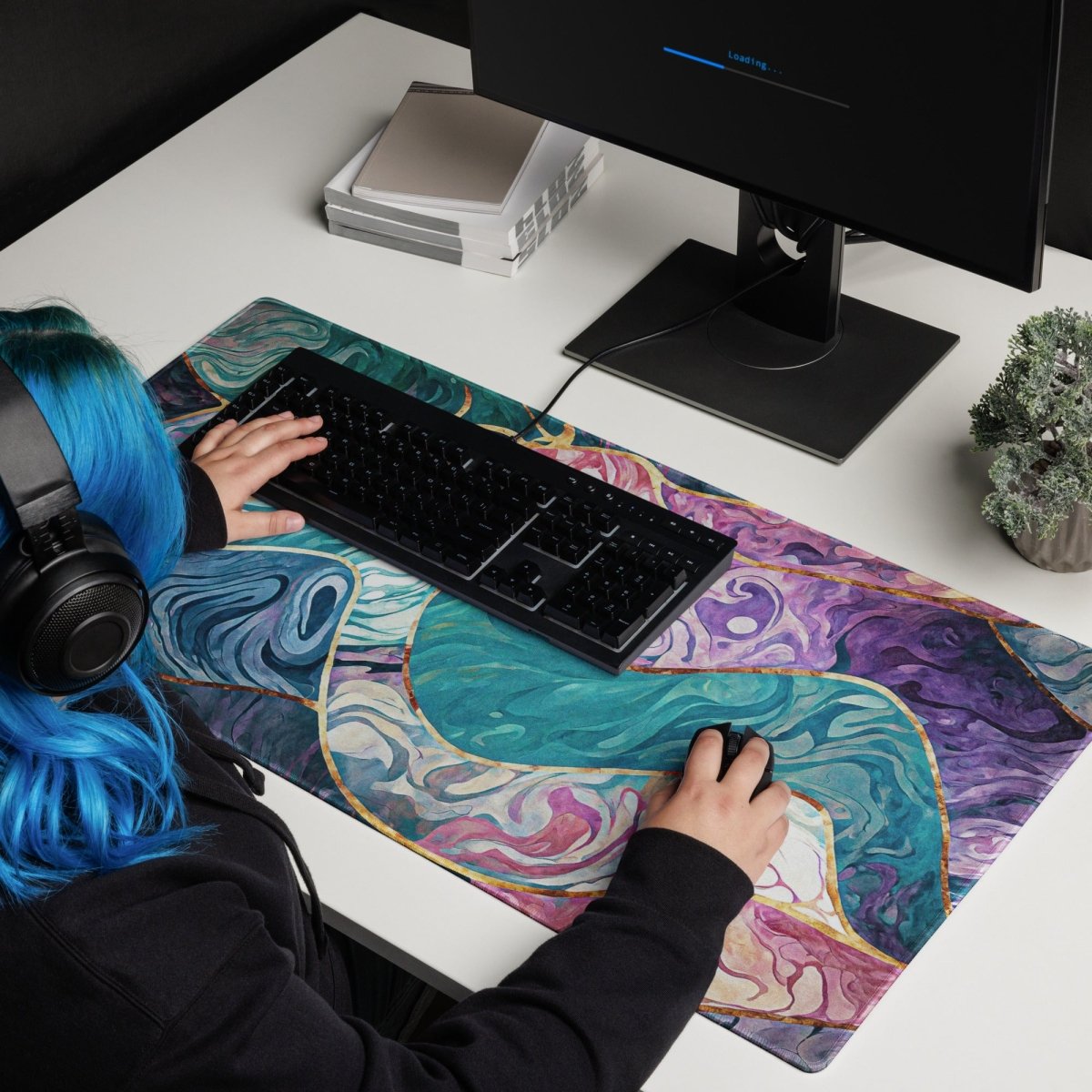 Dragon abstraction - Gaming mouse pad - Ever colorful