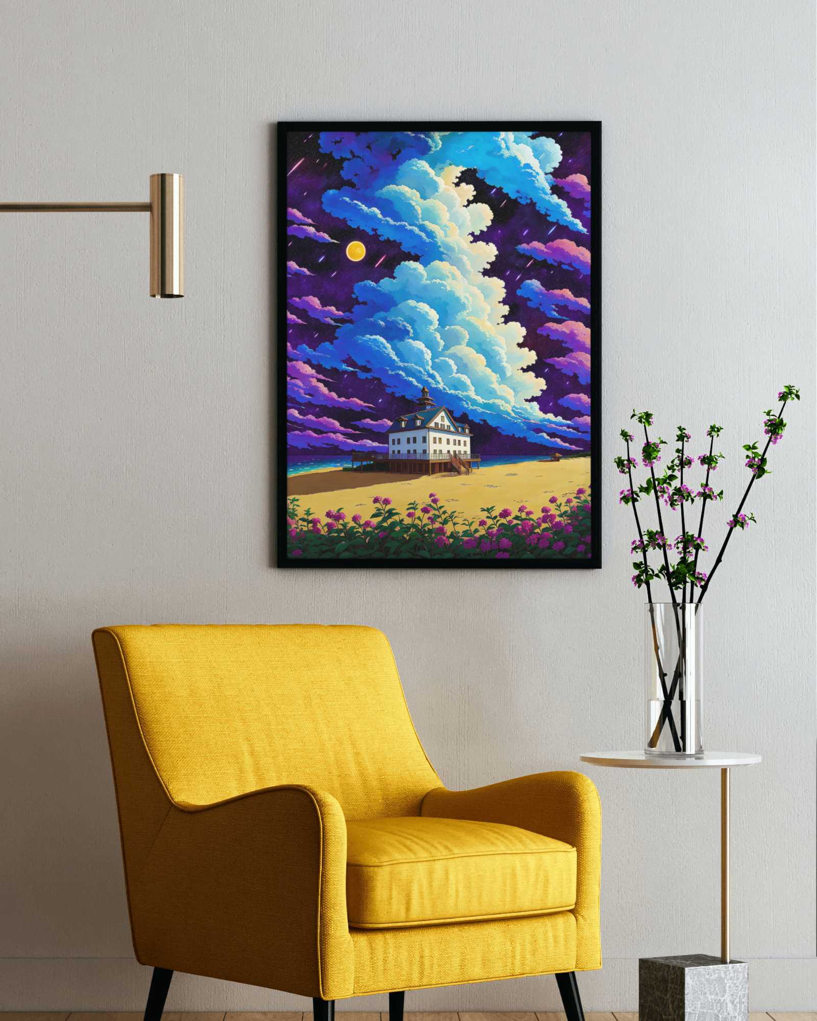 Dreamy beach house - Poster - Ever colorful