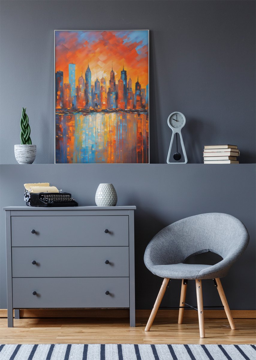 Dripping skyline - Art print - Poster - Ever colorful