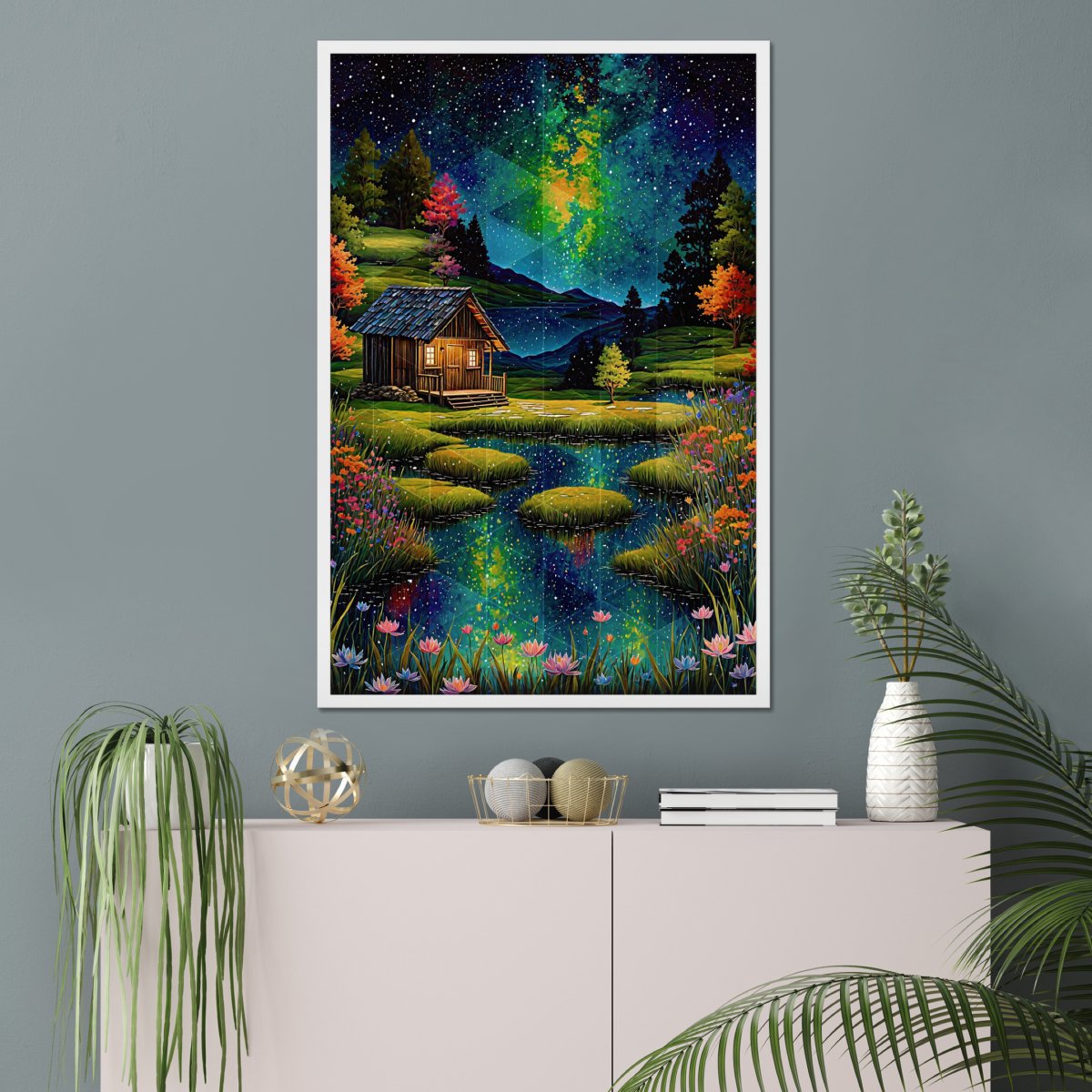 Floral pond of stars - Art print - Poster - Ever colorful