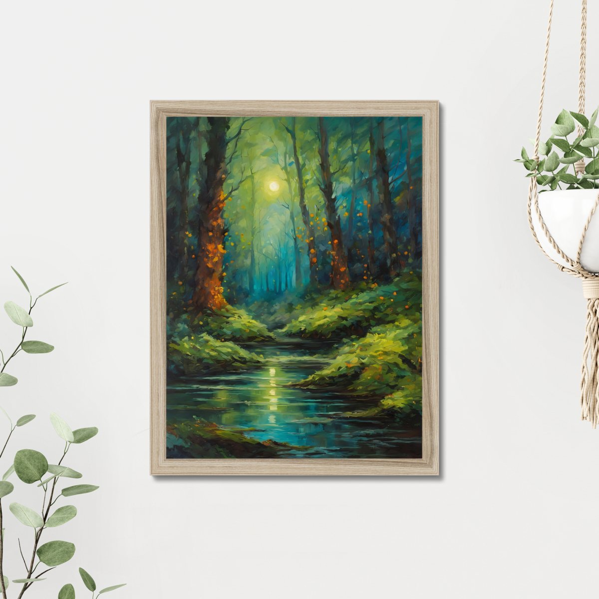 Foggy evergreen night - Art print - Poster - Ever colorful