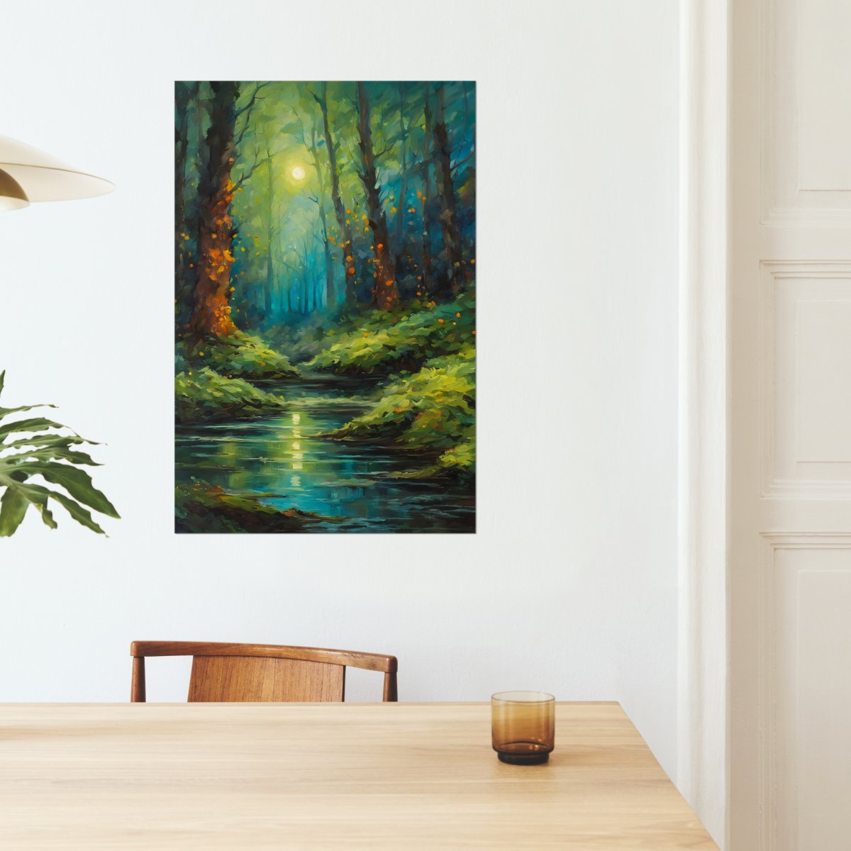 Foggy evergreen night - Art print - Poster - Ever colorful