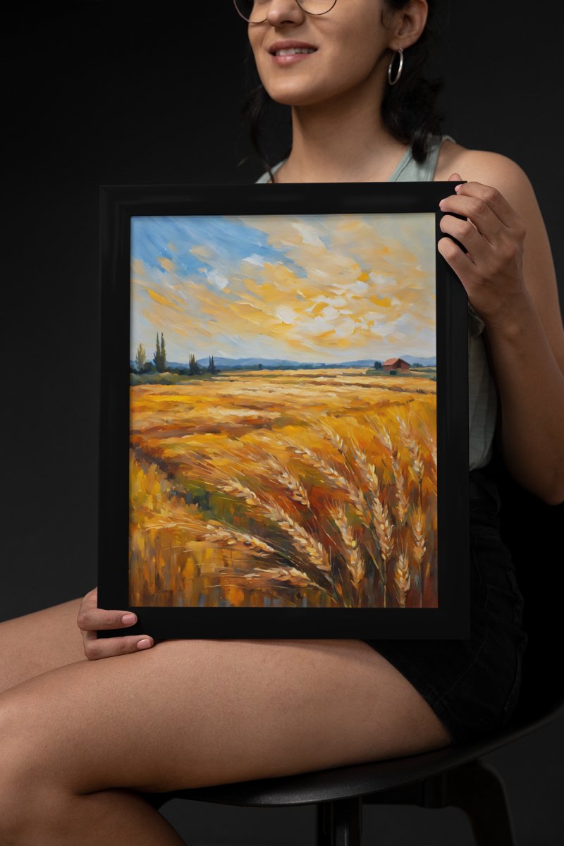 Golden wheat field - Art print - Poster - Ever colorful
