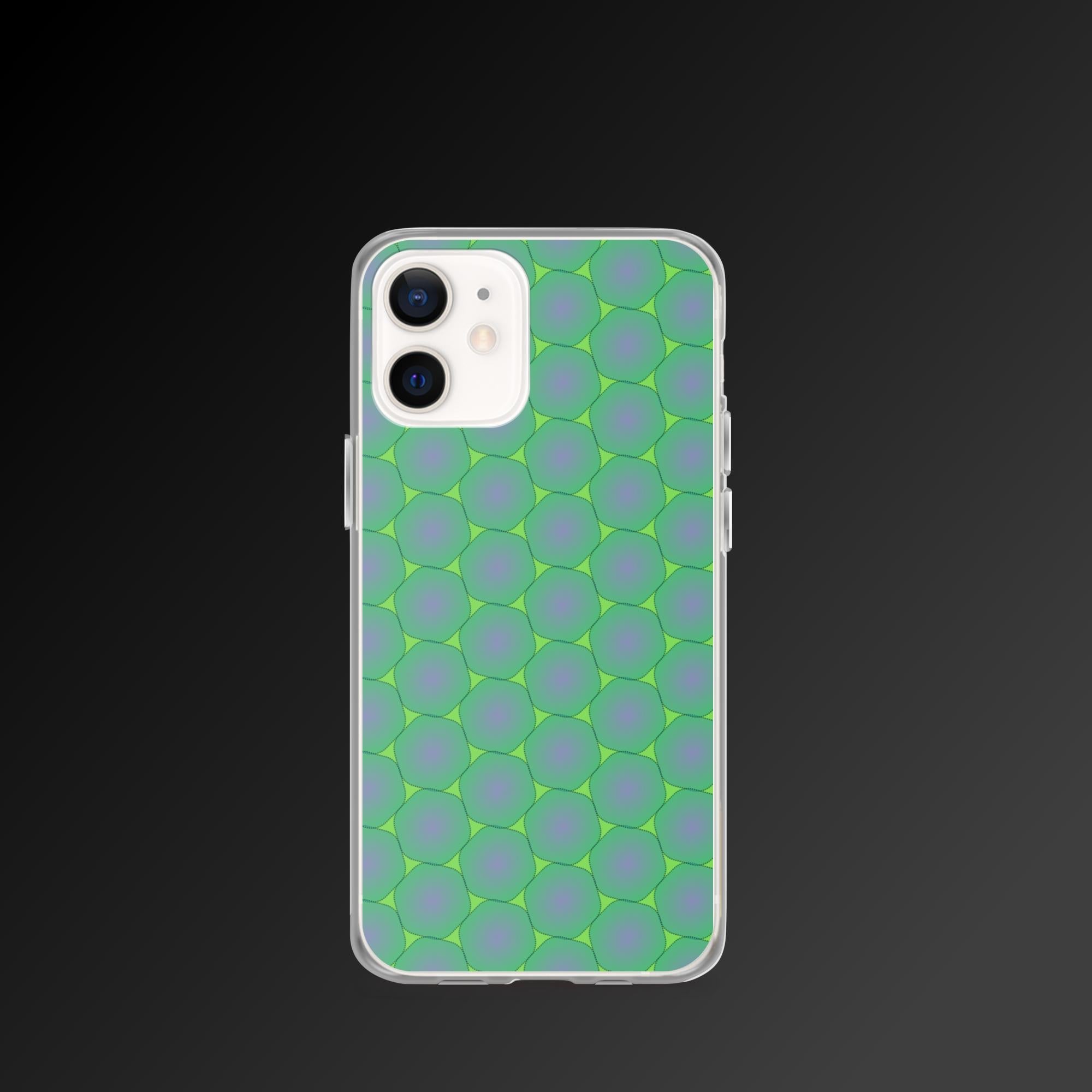 "Green bubbles grid" clear iphone case - Clear iphone case - Ever colorful