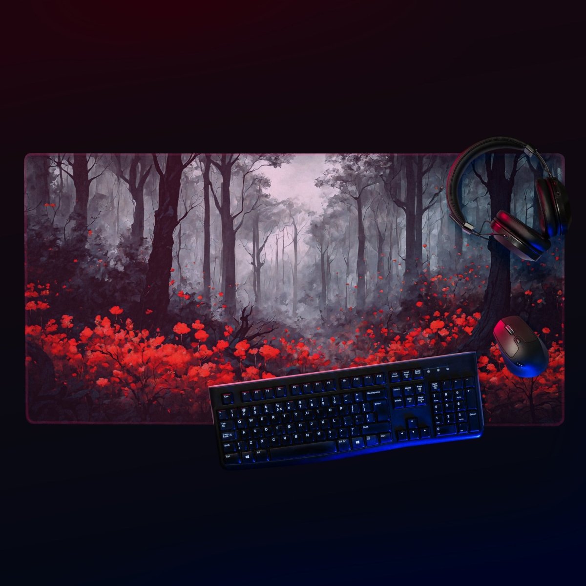 Hazy night woods - Gaming mouse pad - Ever colorful