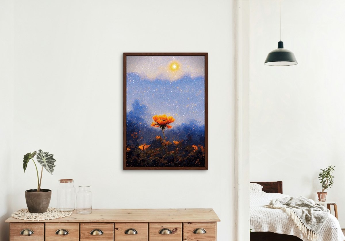 Hazy wildflower - Art print - Poster - Ever colorful