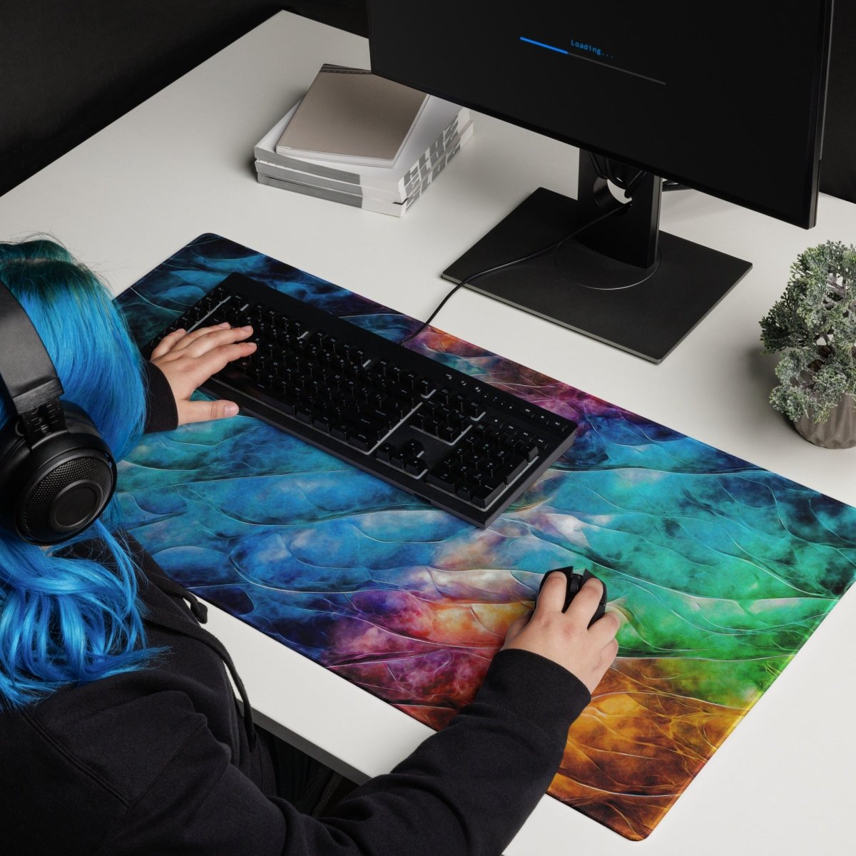 Hue waves mix - Gaming mouse pad - Ever colorful