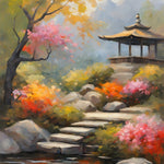 Japanese zen garden - Art print - Poster - Ever colorful