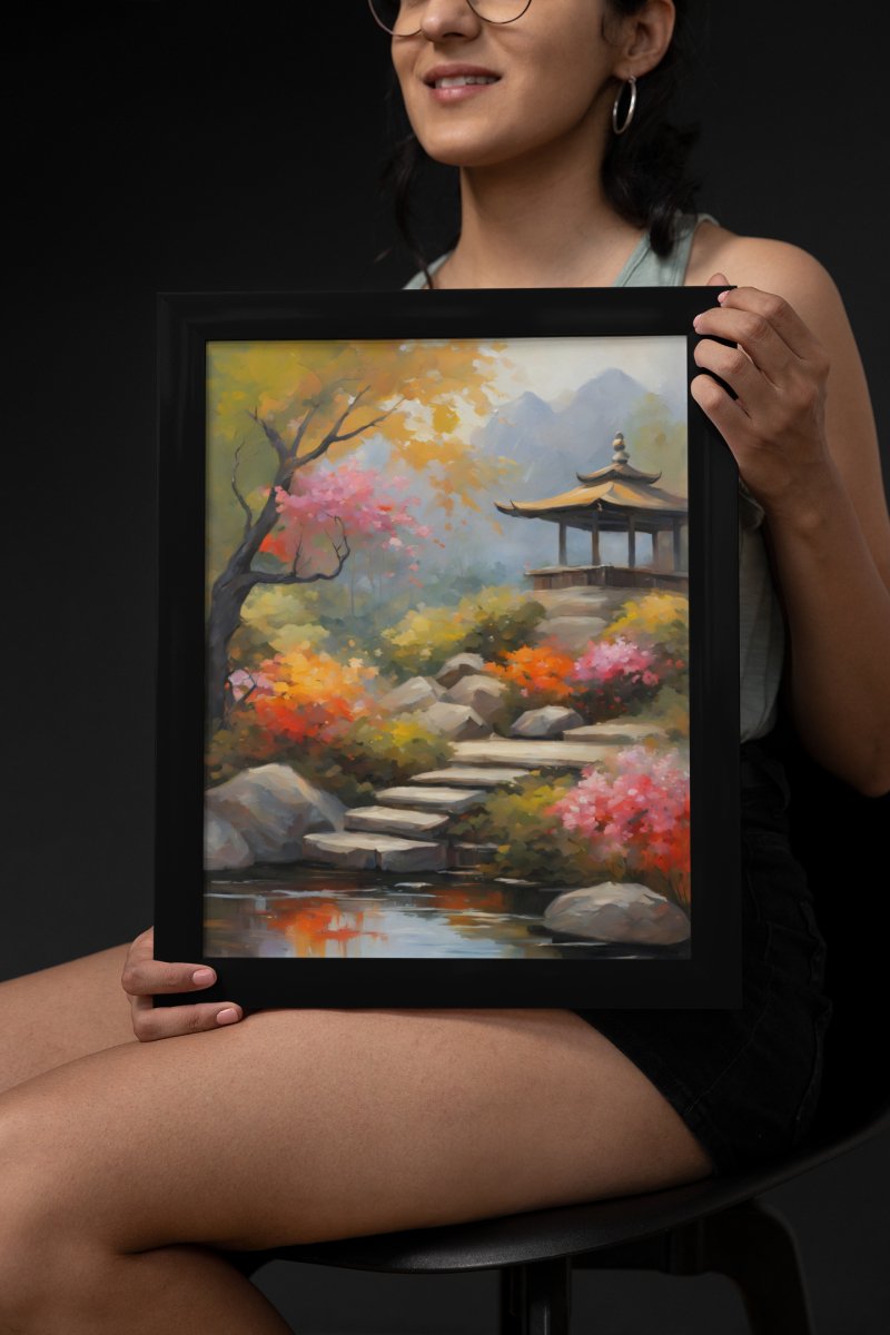 Japanese zen garden - Art print - Poster - Ever colorful