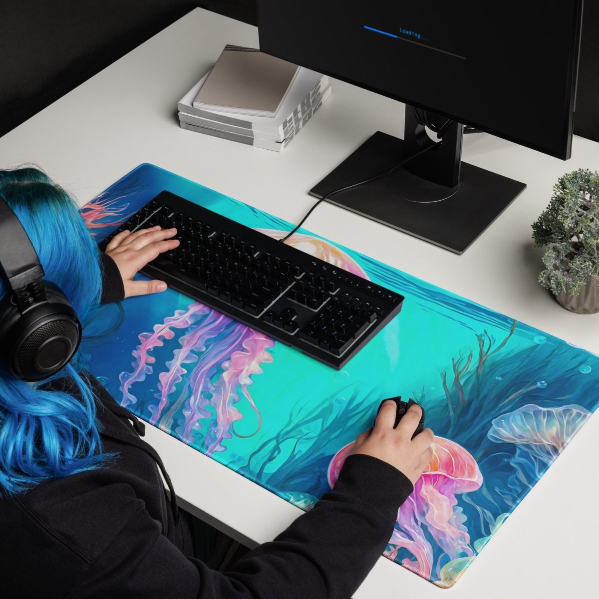 Jellyfish voyage - Gaming mouse pad - Ever colorful