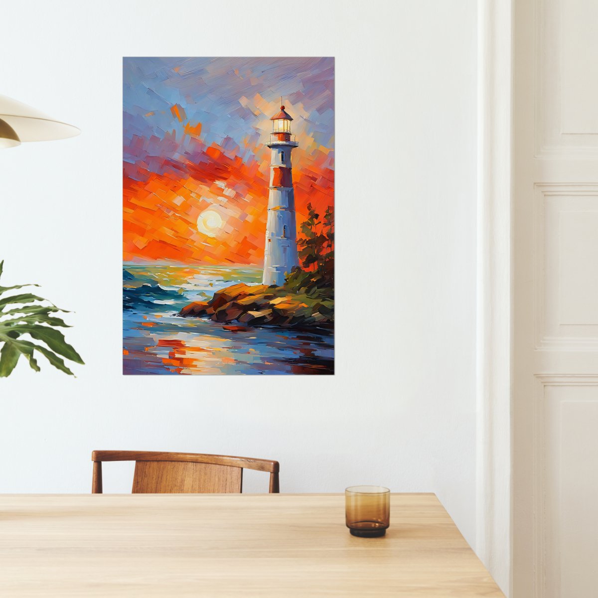 Lighthouse of the dusk - Art print - Poster - Ever colorful
