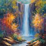 Majestic waterfall - Art print - Poster - Ever colorful