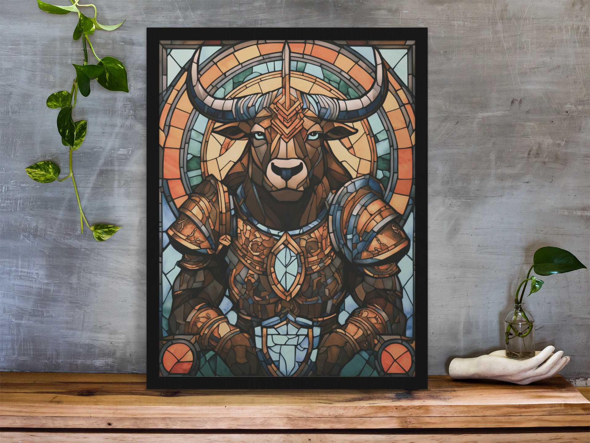 Minotaur knight - Poster - Ever colorful