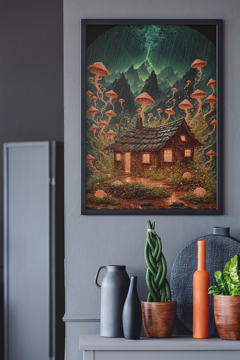 Mushroom thunderstorm - Art print - Poster - Ever colorful