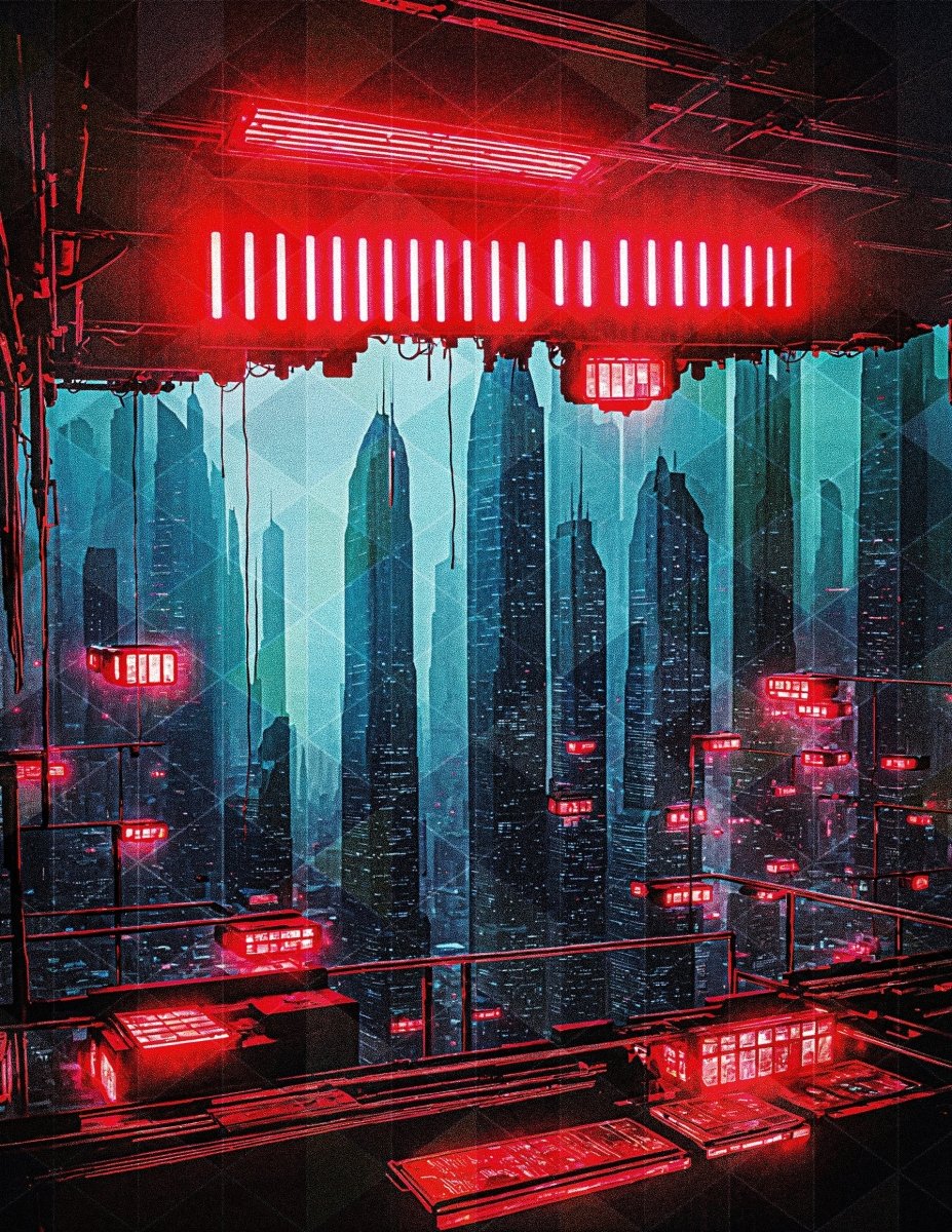 Neon future - Art print - Poster - Ever colorful