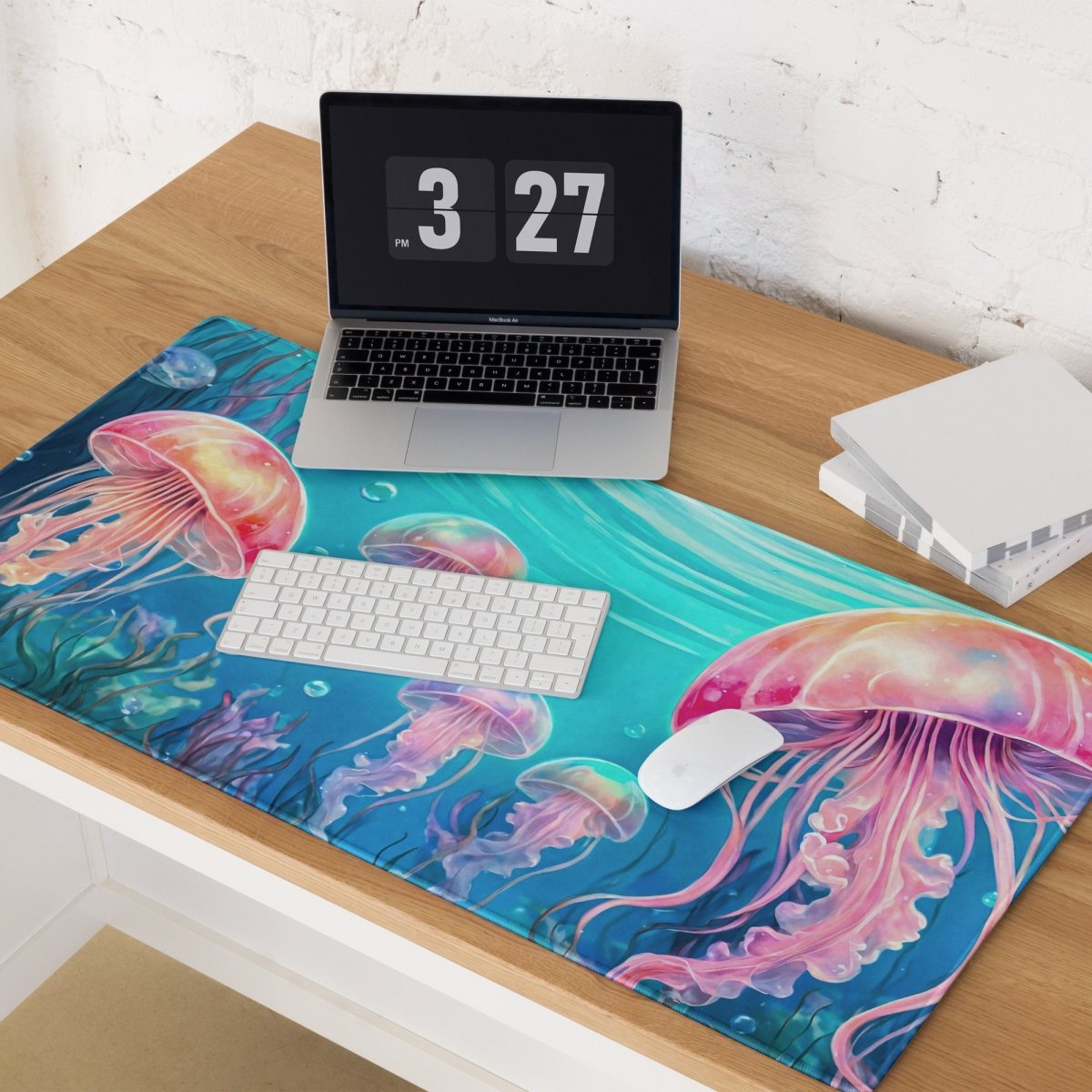 Neon jellyfish - Gaming mouse pad - Ever colorful