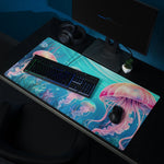 Neon jellyfish - Gaming mouse pad - Ever colorful