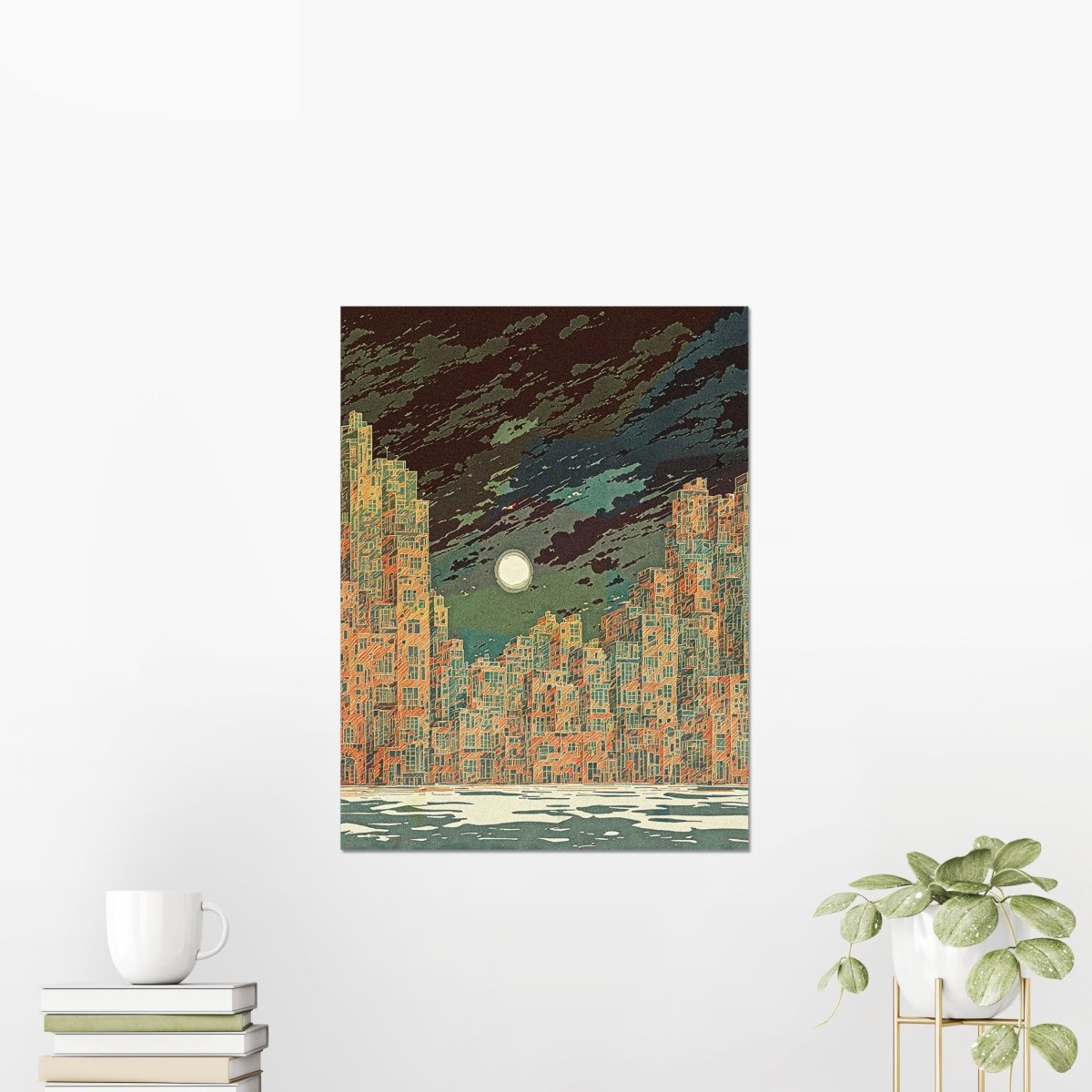 Nocturnal high rise - Art print - Poster - Ever colorful