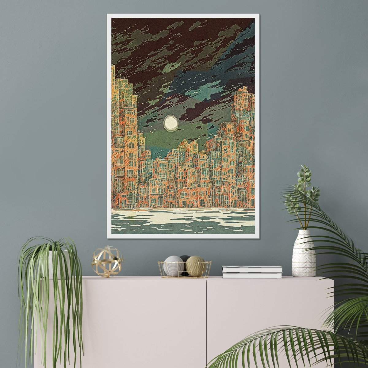 Nocturnal high rise - Art print - Poster - Ever colorful