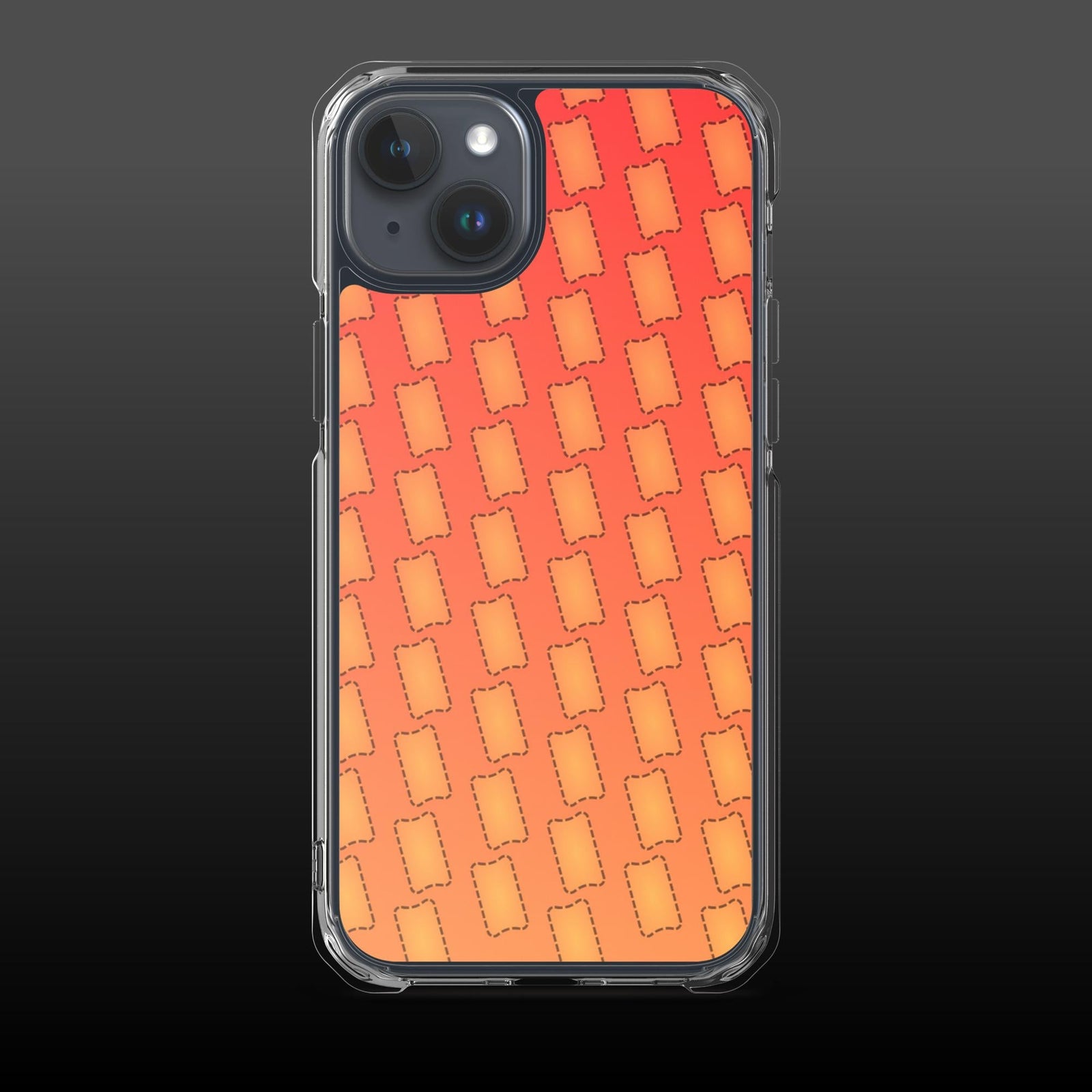 "Orange curves pattern" clear iphone case - Clear iphone case - Ever colorful
