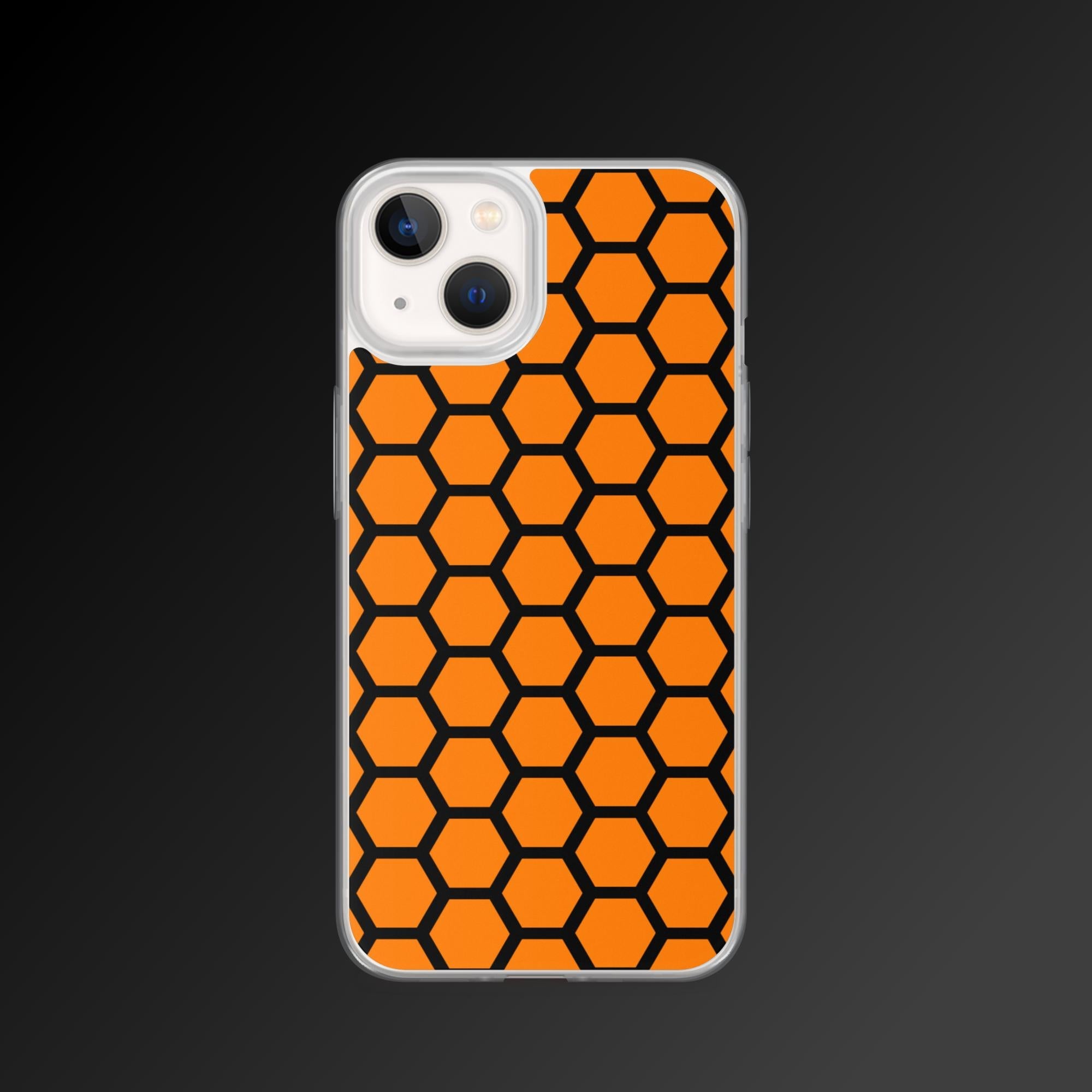 "Orange hexagons pattern" clear iphone case - Clear iphone case - Ever colorful