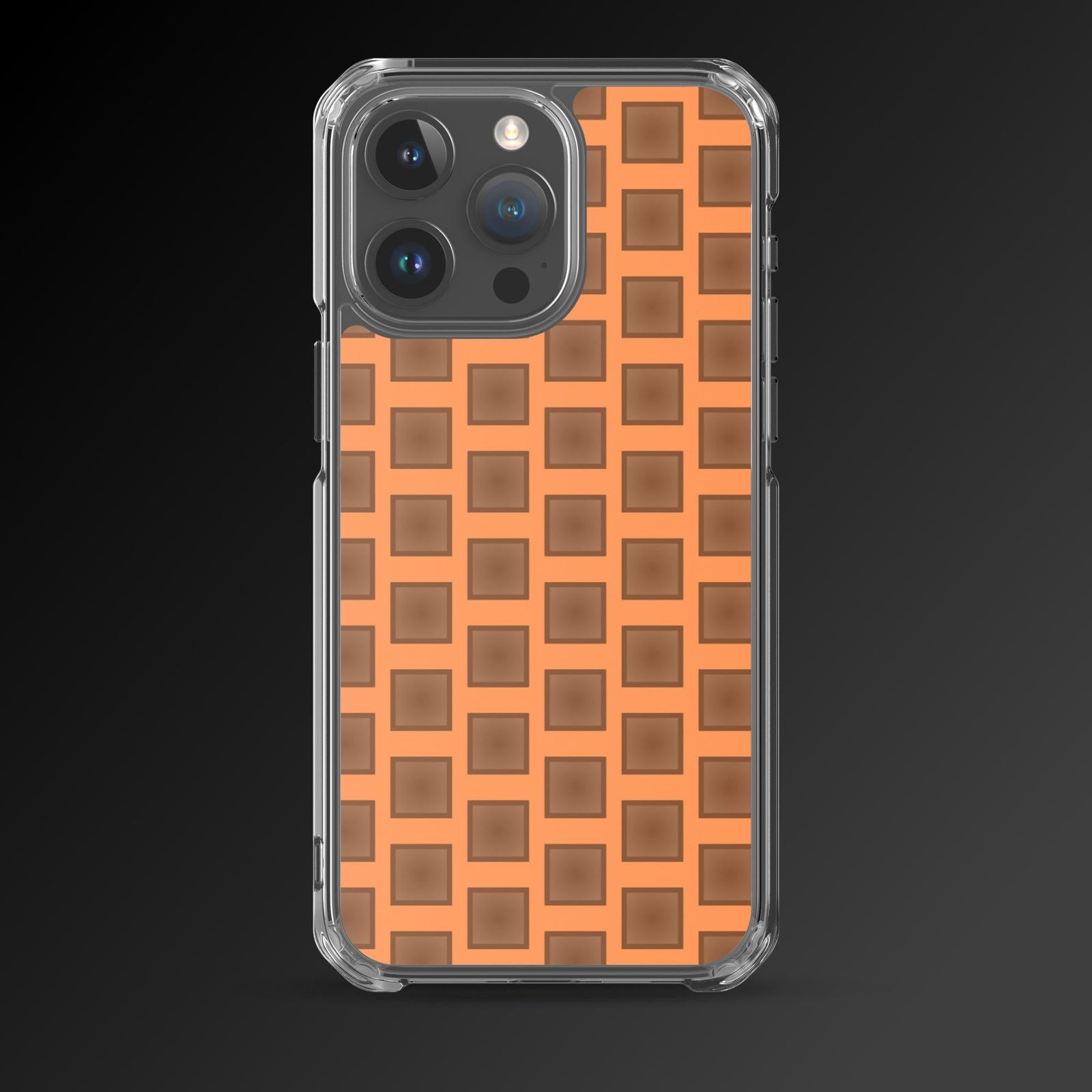 "Orange squares grid" clear iphone case - Clear iphone case - Ever colorful