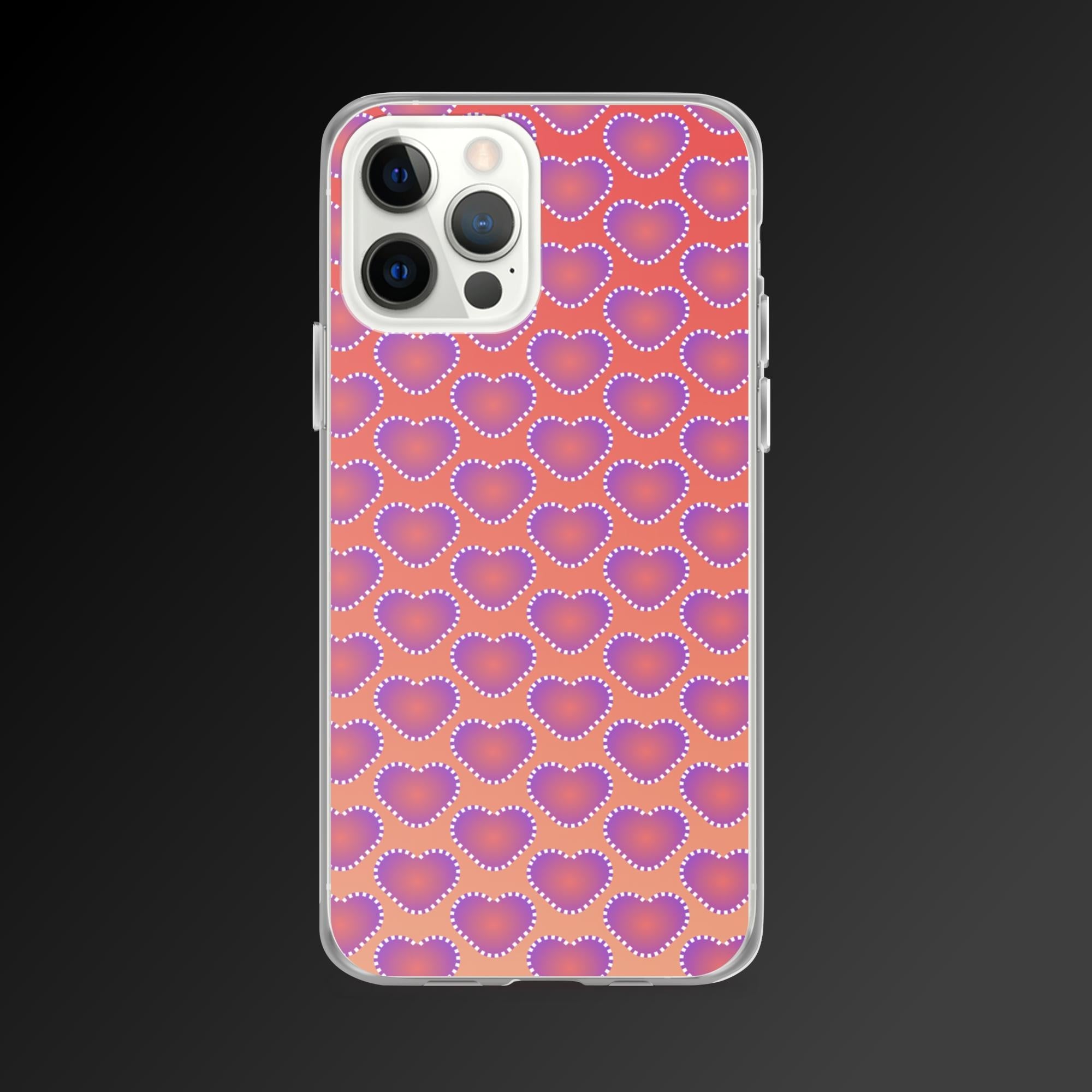 "Pink hearts pattern" clear iphone case - Clear iphone case - Ever colorful