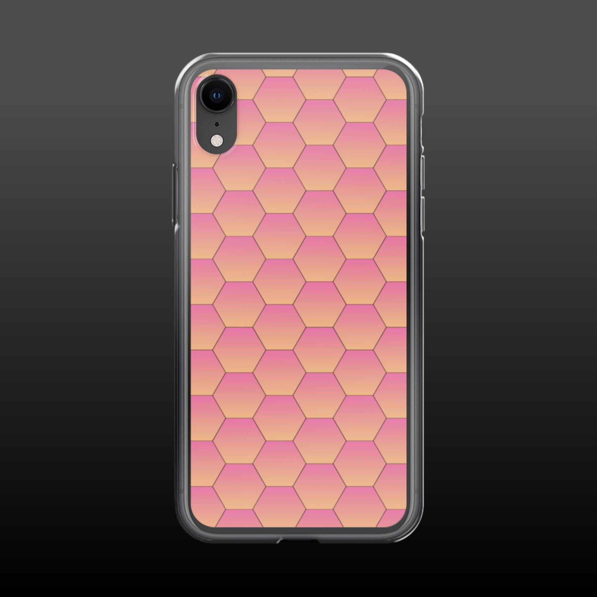 "Pink hexagons grid" clear iphone case - Clear iphone case - Ever colorful