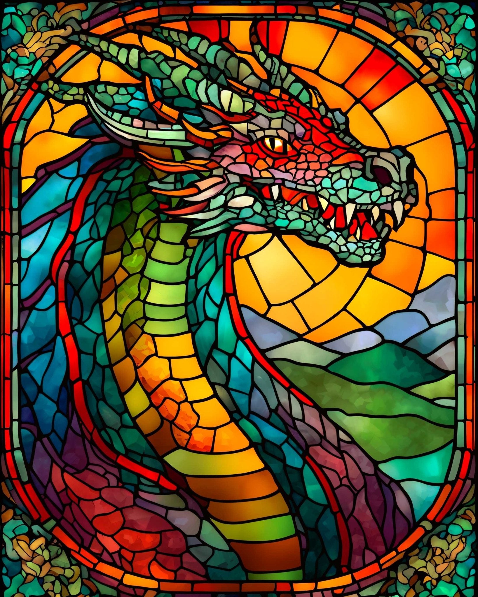 Rainbow dragon - Poster - Ever colorful