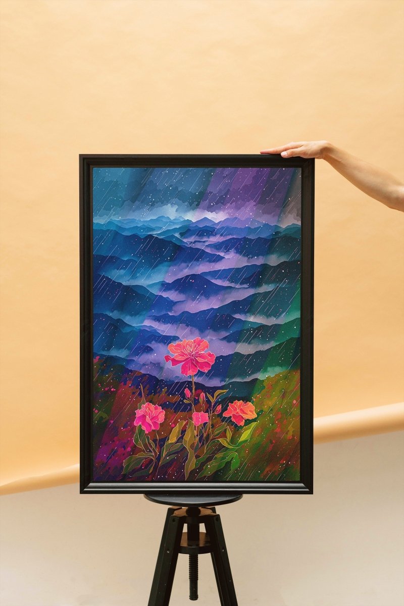 Raindrop flower - Art print - Poster - Ever colorful