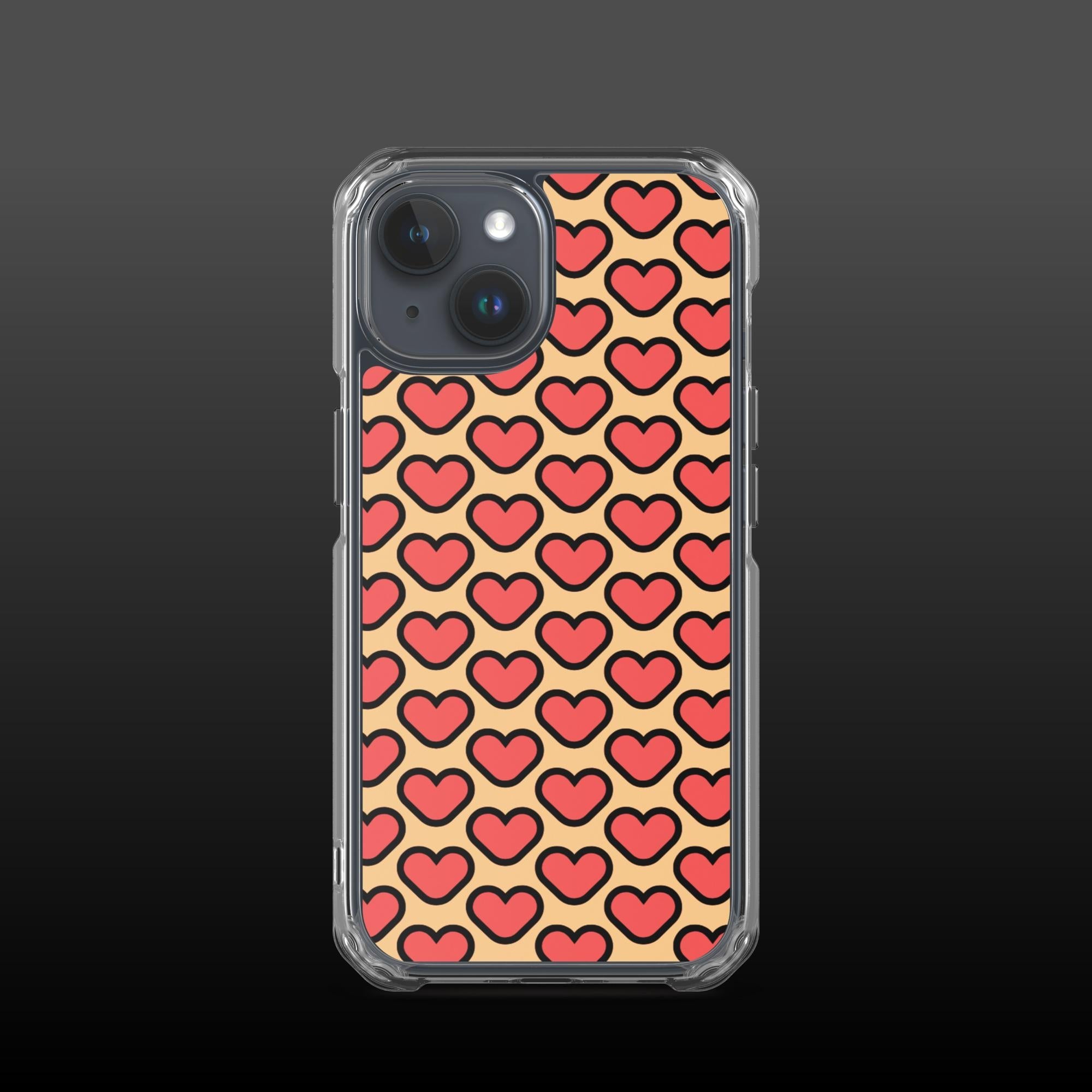 "Red hearts pattern" clear iphone case - Clear iphone case - Ever colorful
