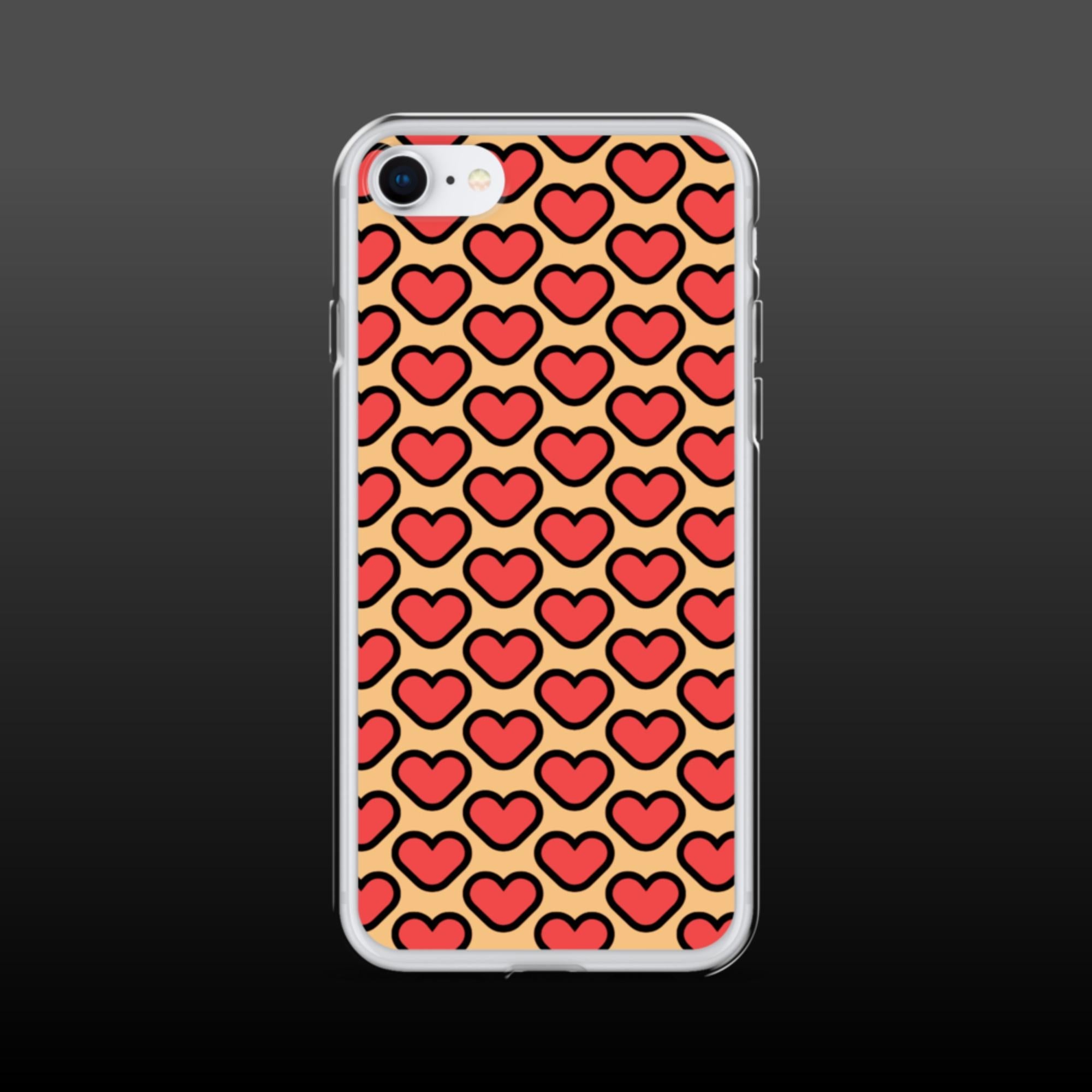 "Red hearts pattern" clear iphone case - Clear iphone case - Ever colorful